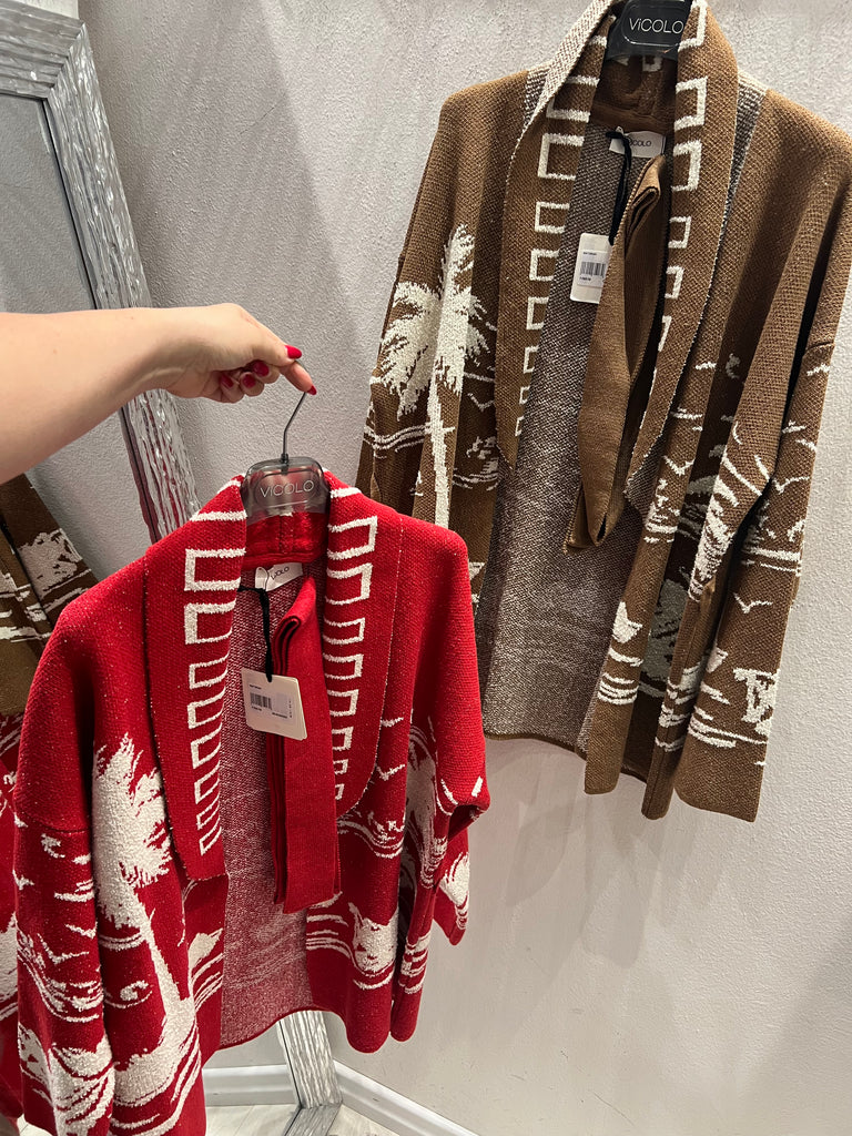 ViCOLO•Cardigan con cinturina•Più colori