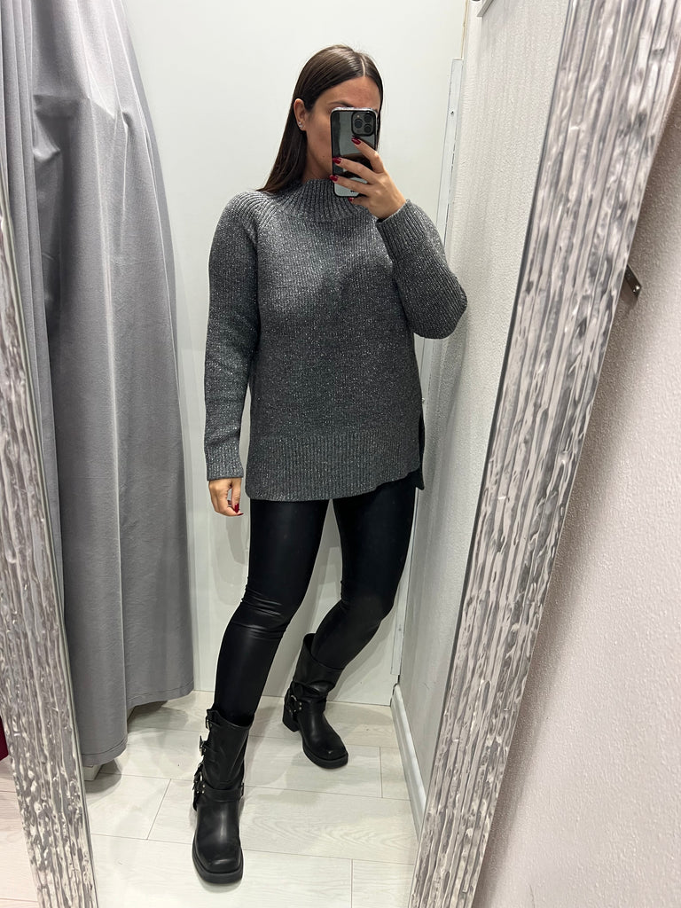 KONTATTO•Maxi lupetto spacchetti con lurex•Più colori