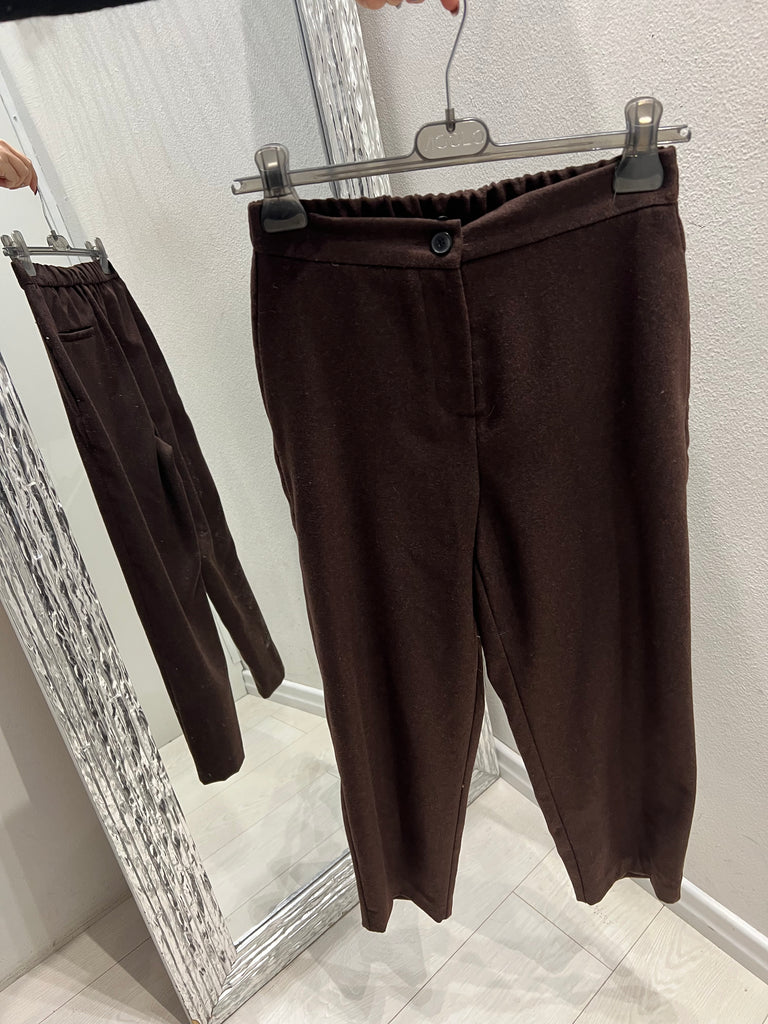 ViCOLO•Pantalone basic flanella moro