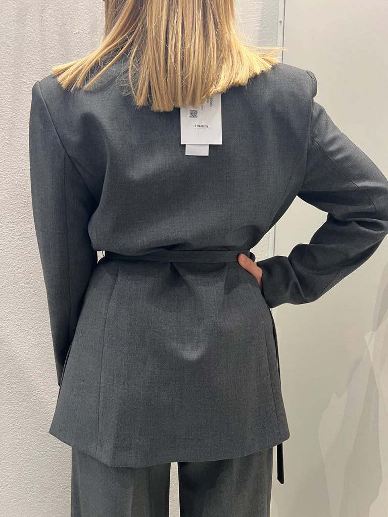 IMPERIAL•Giacca doppiopetto con cinturina grigio Garçon