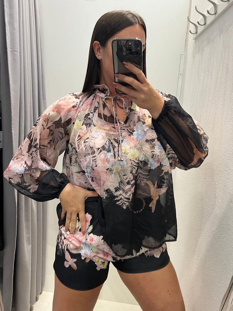 🚨KONTATTO•Completo Zimmer camicia+pantaloncino base nera