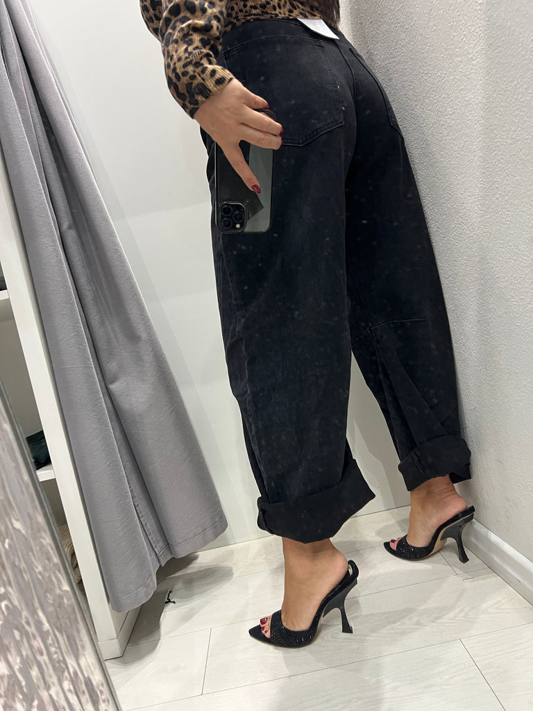 LUMINA•Jeans barrel nero
