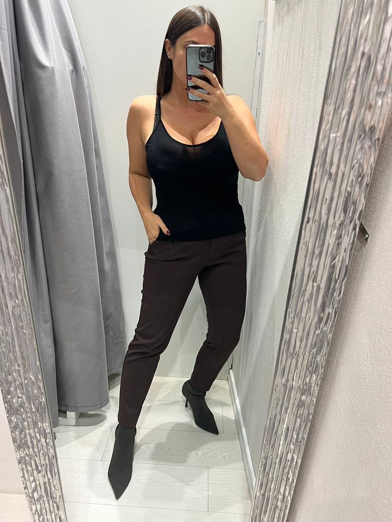 LUMINA•Camicia ampia stampa cashmere bordeaux