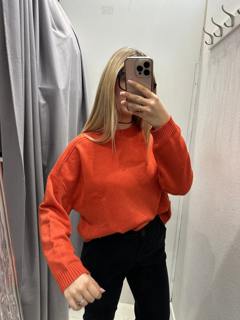 ViCOLO•Maglioncino scatoletta spalla scesa•Più colori