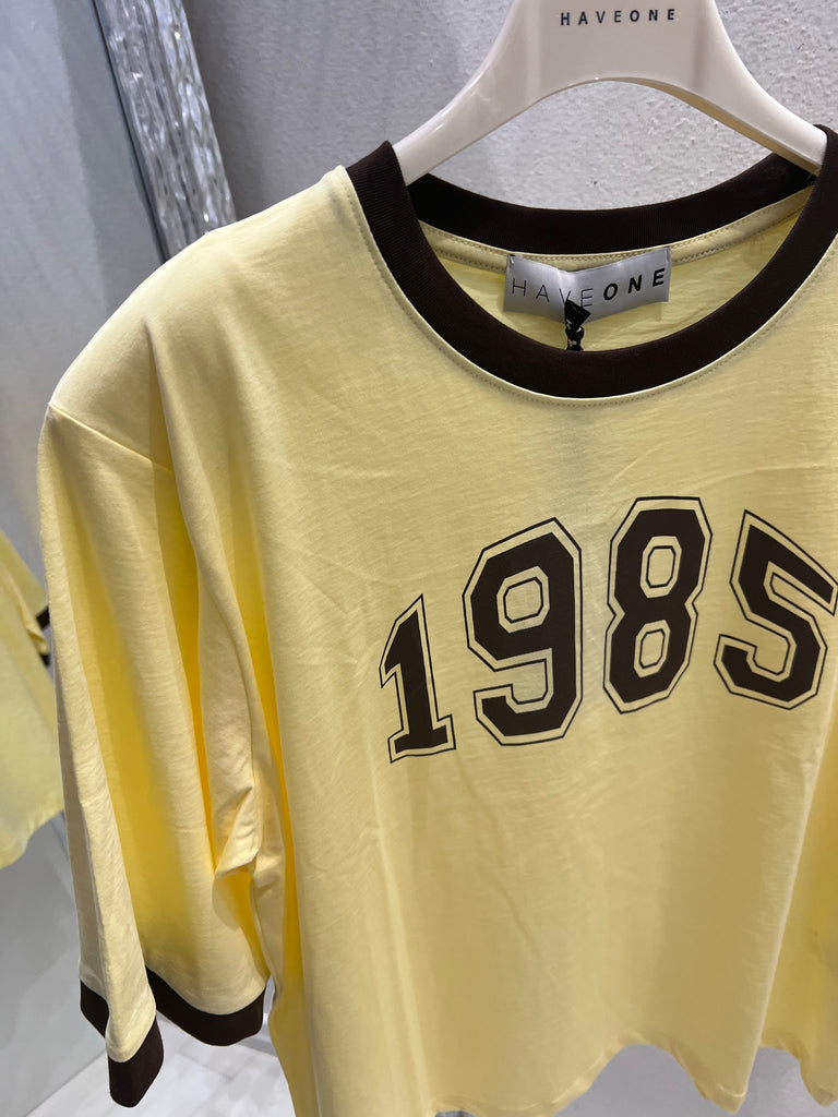 HaveOne•T-shirt over giallo/moro 1985