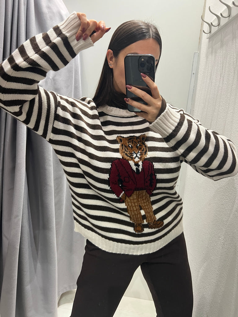 BLK30 HaveOne•Maglione tigre fasce•Più colori