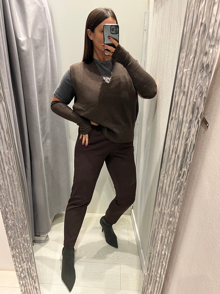 BLK30 HaveOne•Gilet scollo V con manicotti•Più colori