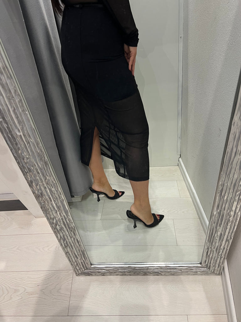 IMPERIAL•Gonna longuette tulle elasticizzato