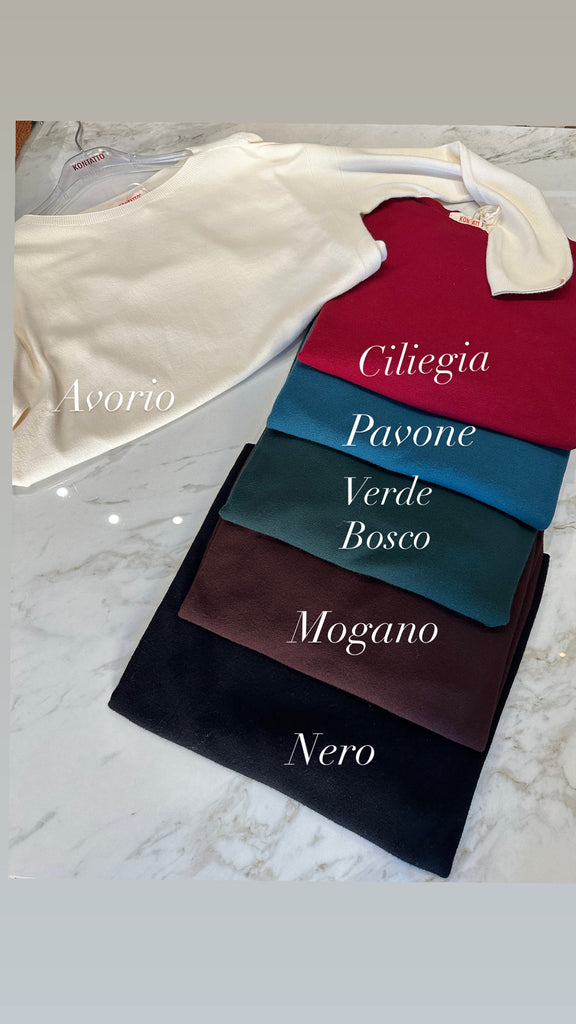 KONTATTO•Maglioncino scatoletta Tender spacchetti•Più colori