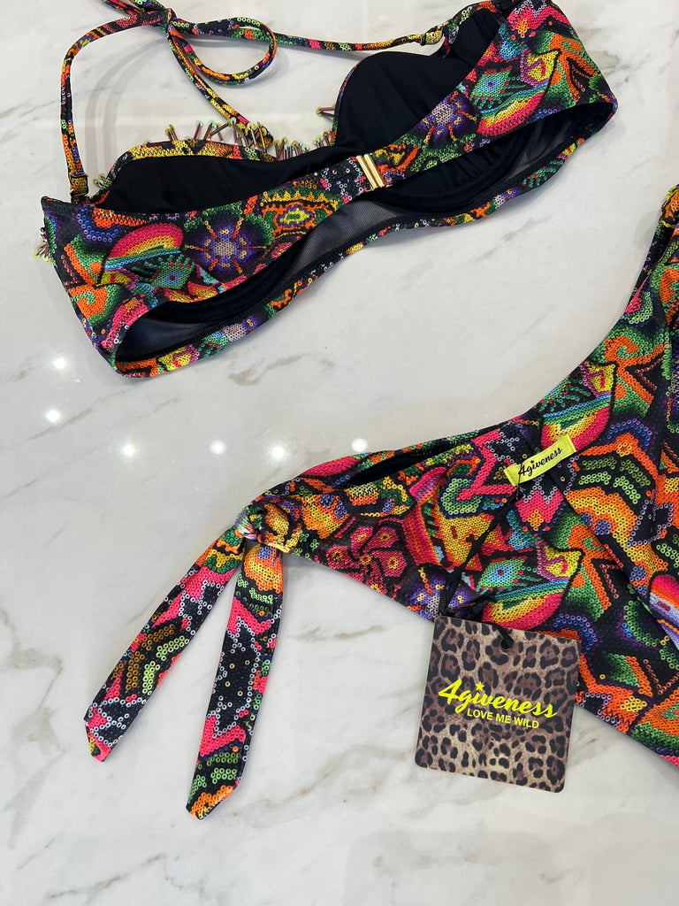🚨4giveness•Bikini fascia ferretto e slip lacci•