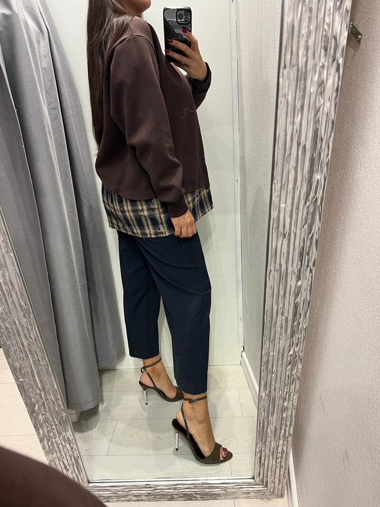 ViCOLO•Felpa combinata con camicia