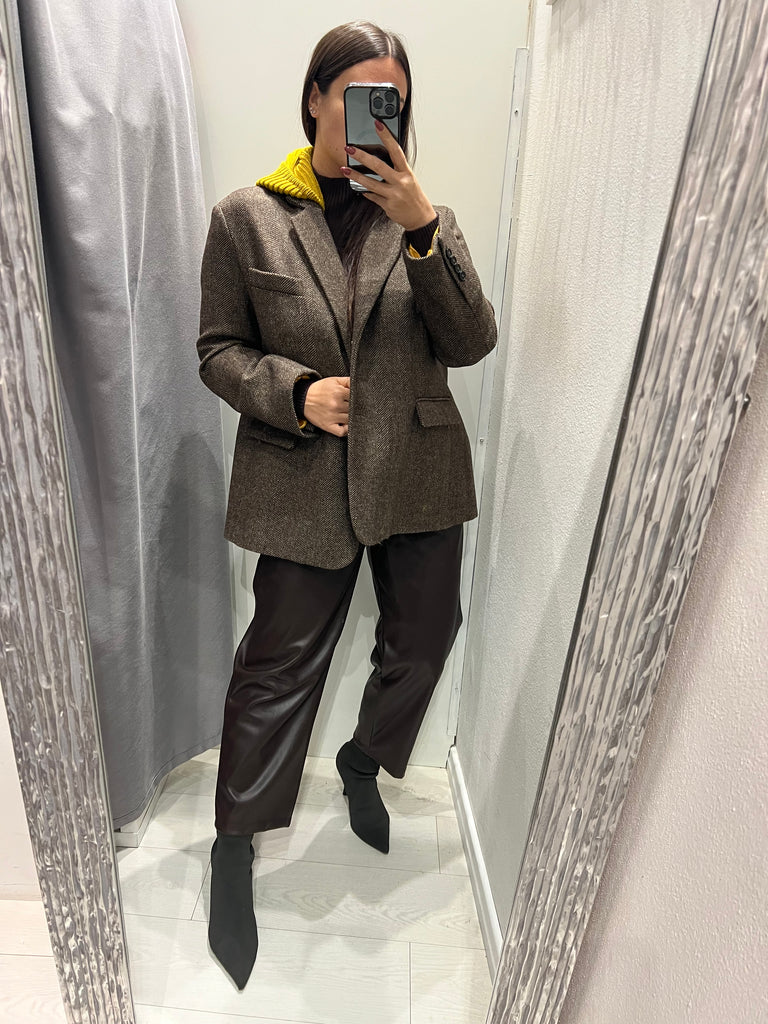 ViCOLO•Giacca cappottino cappuccio in maglia