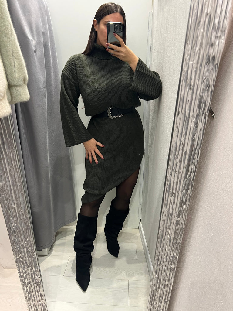 KONTATTO•Abito dolcevita finale obliquo•Più colori