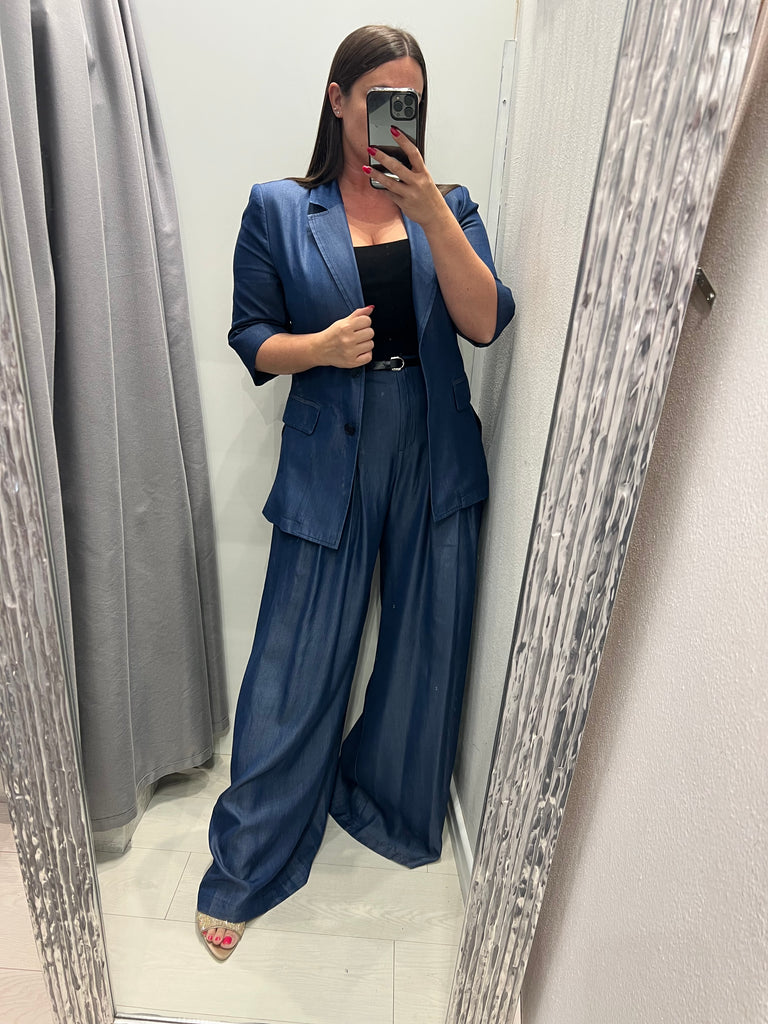 MSS💥IMPERIAL•Giacca Best monopetto manica corta chambray