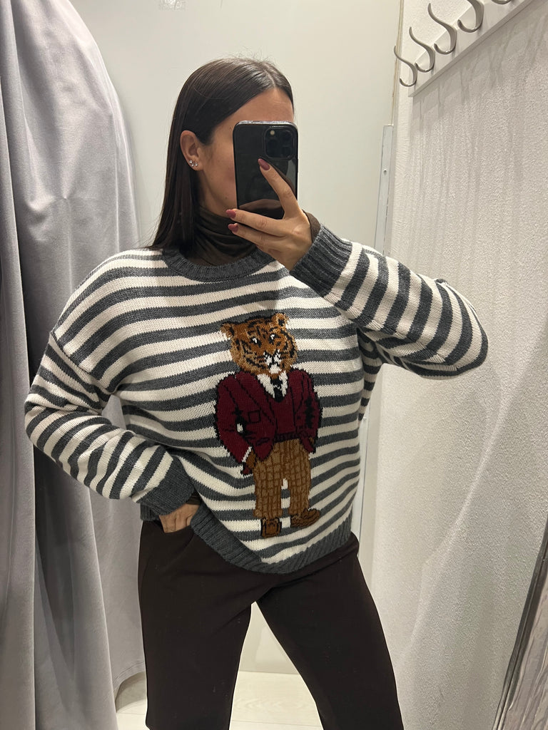 BLK30 HaveOne•Maglione tigre fasce•Più colori