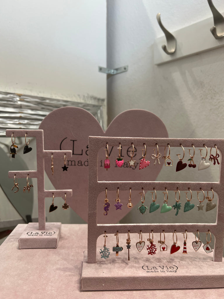 La Vie•Orecchino singolo ad anello con charm•Scegli il tuo