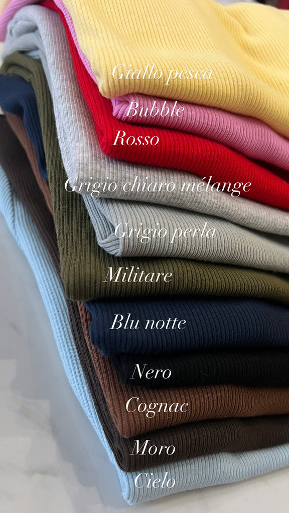 EVER ViCOLO•T-shirt a costine•Più colori