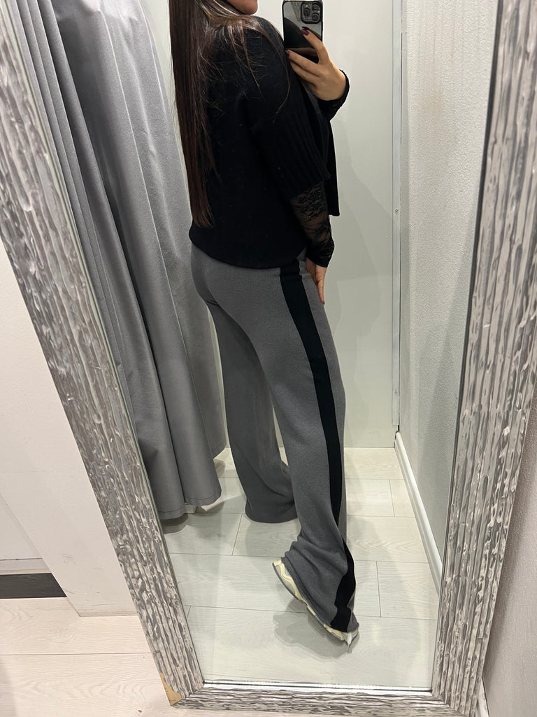 KONTATTO•Pantalone Softy in maglia banda nera•Più colori