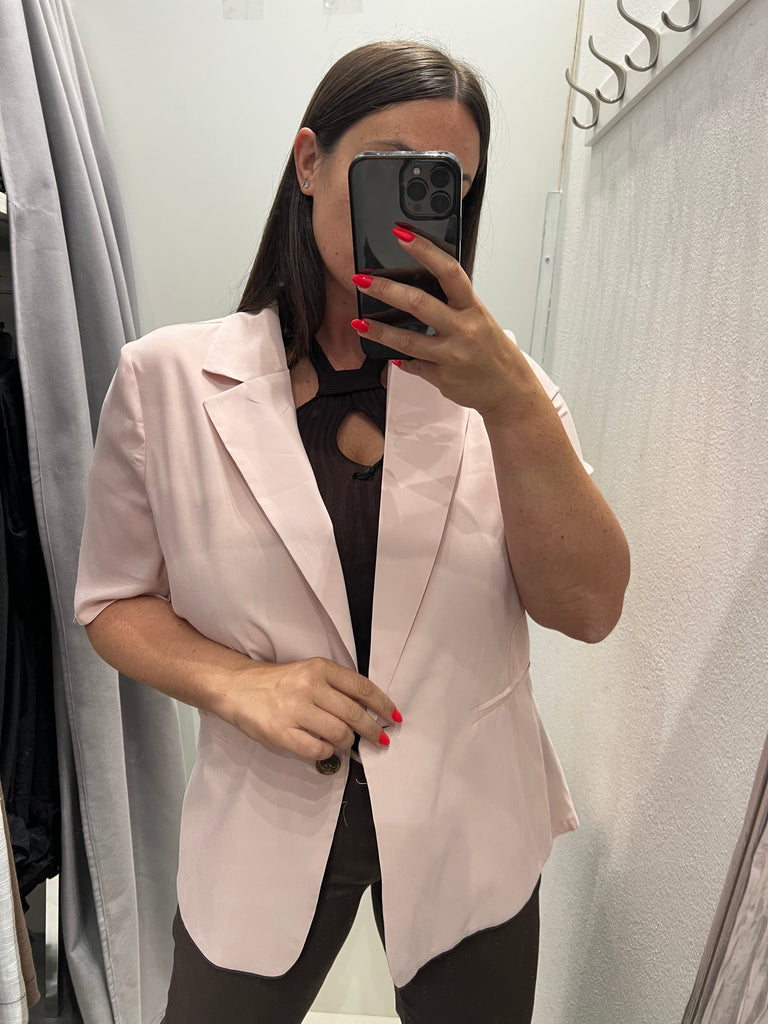 MSS💥HaveOne•Giacca leggerissima manica corta•Rosa cipria