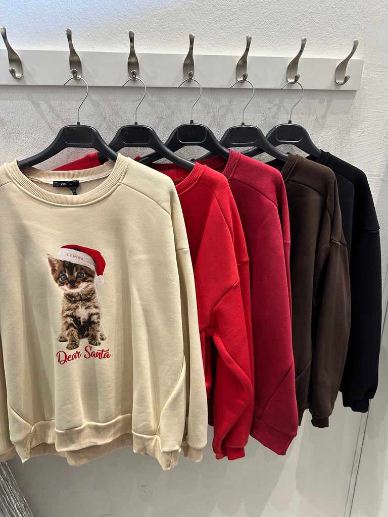 LUMINA•Felpa stampa gatto•Più colori