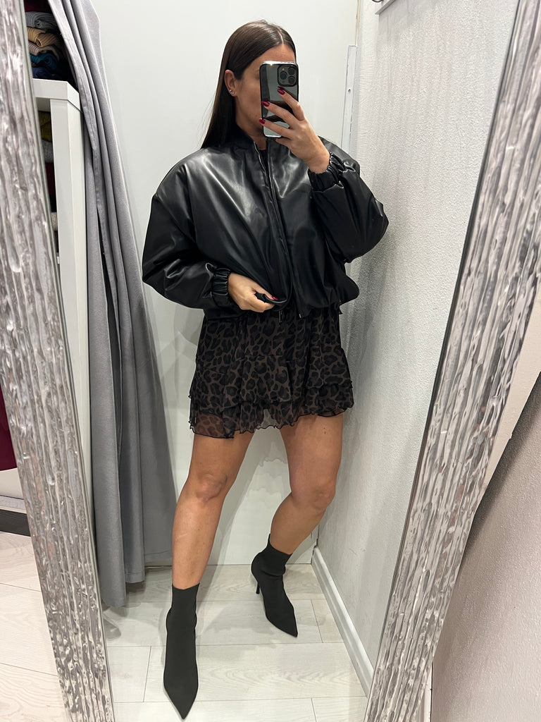ViCOLO•Bomber in ecopelle nero