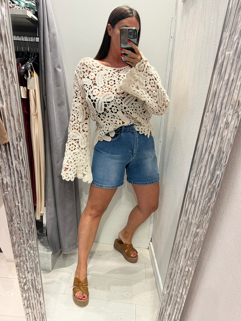 MSS💥HaveOne•Shorts in jeans con risvolto