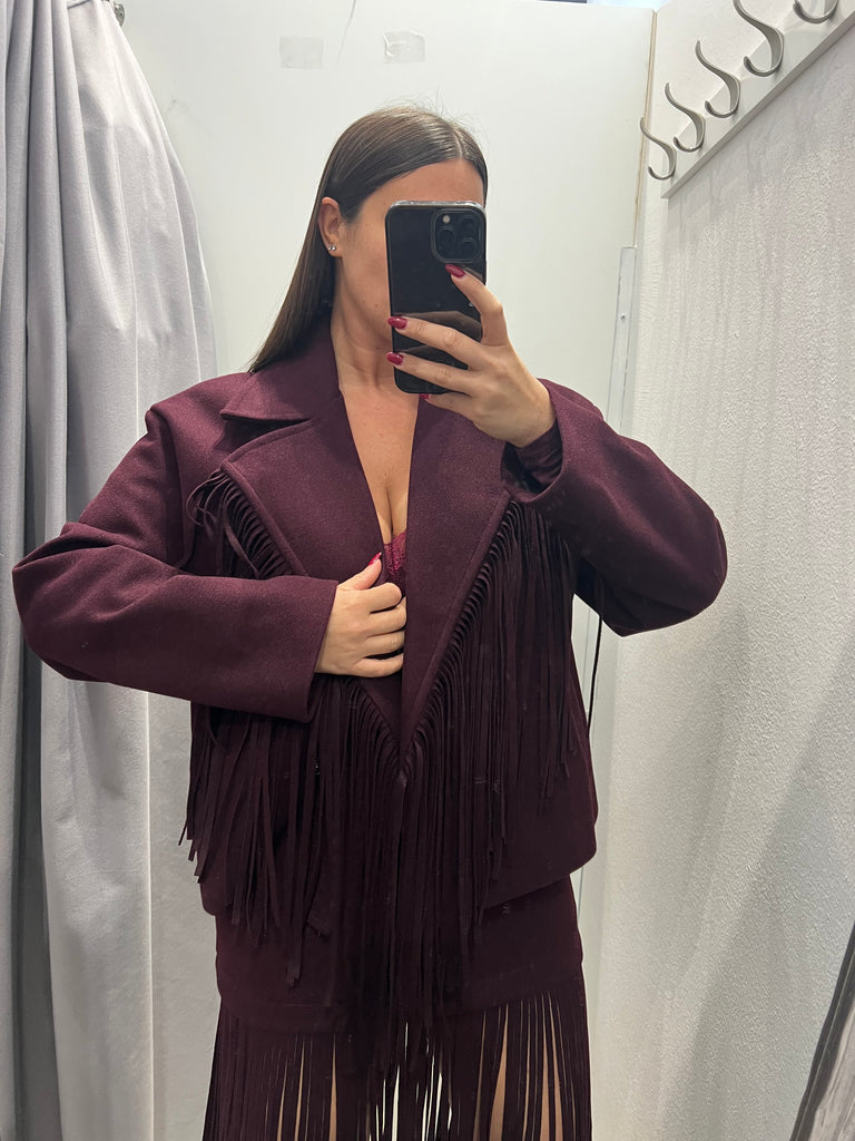 LUMINA•Cappotto corto frange•Più colori