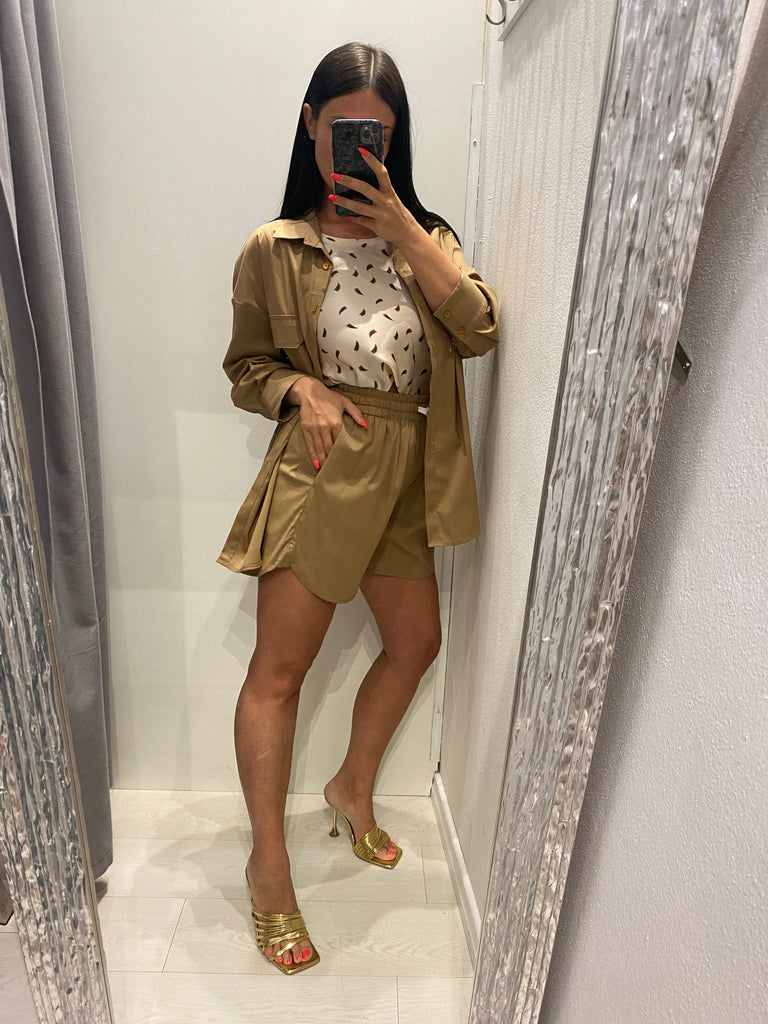 MSS💥ViCOLO•Camicia over in cotone•Cammello