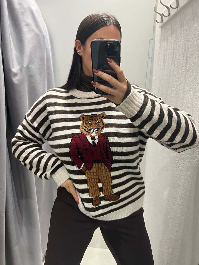 BLK30 HaveOne•Maglione tigre fasce•Più colori