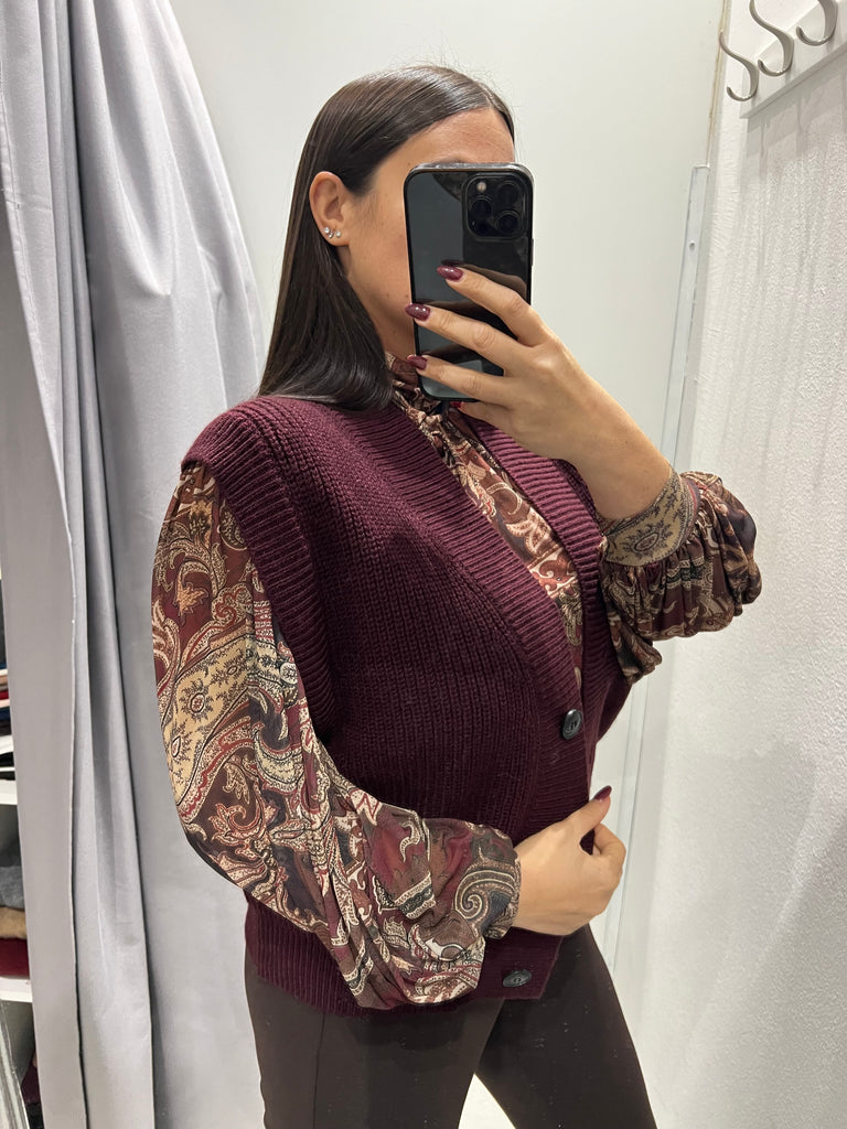 LUMINA•Gilet in maglia bottoni neri•Più colori