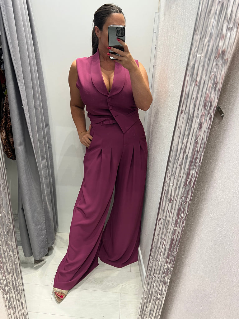 MSS💥IMPERIAL•Pantalone Best palazzo magenta