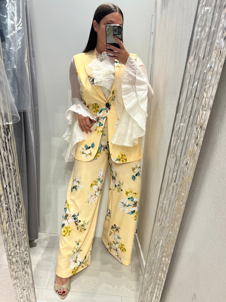 ViCOLO•Pantalone floreale giallo