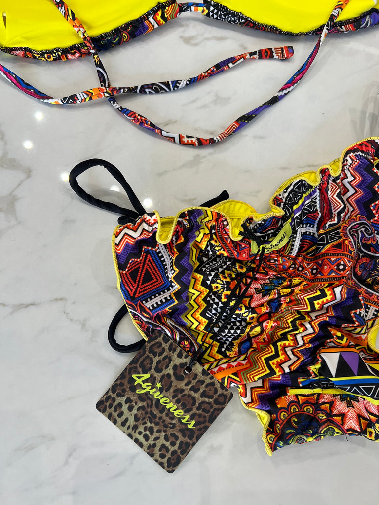 🚨4giveness•Bikini triangolo e slip sbambolato lacci