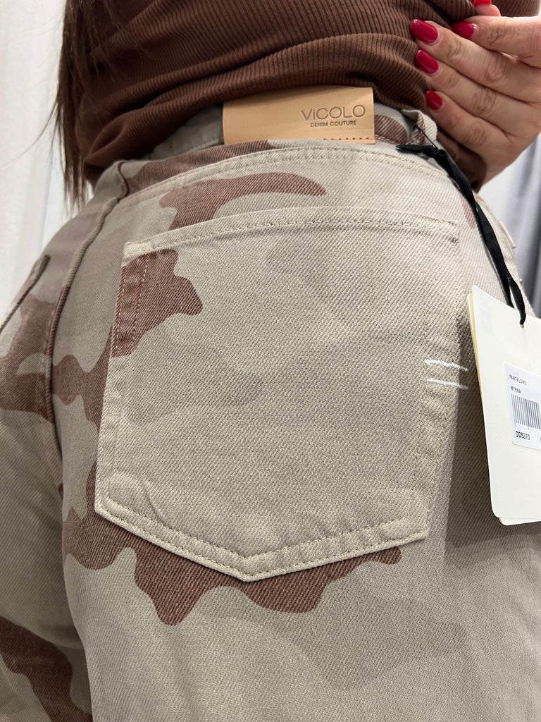 ViCOLO•Jeans palazzo Myrta camouflage