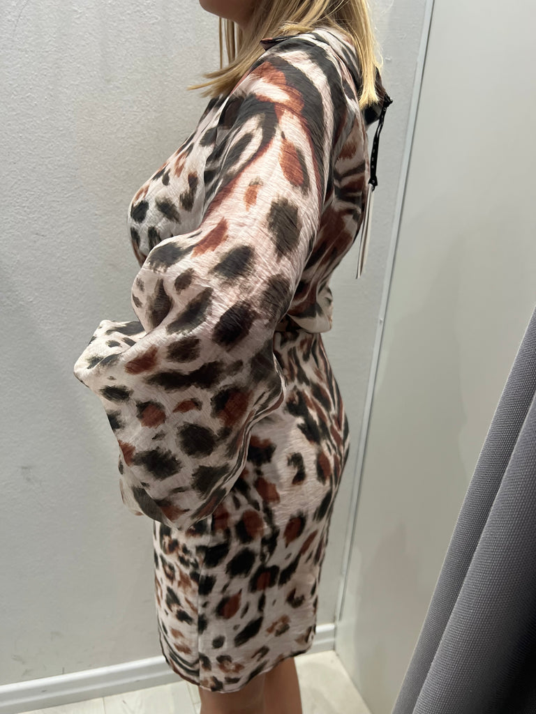MSS💥HaveOne•Abitino scollo incrociato stampa animalier
