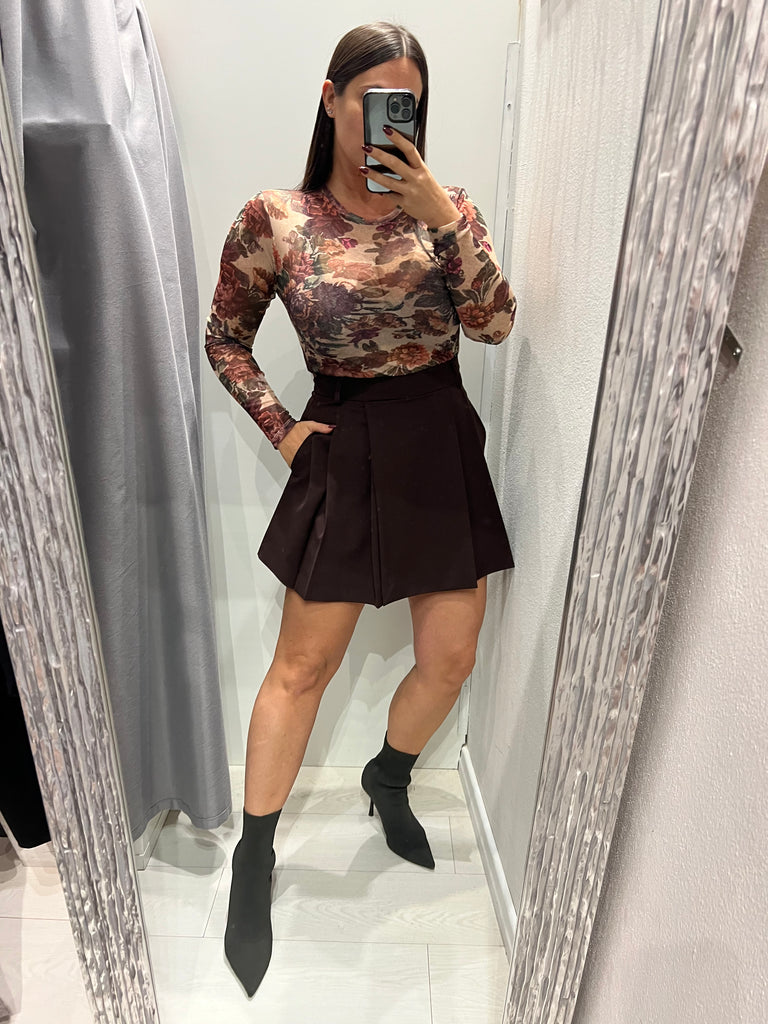 IMPERIAL•Gonna pantaloncino moro