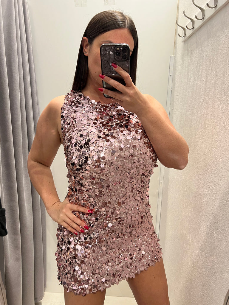 IMPERIAL•Abitino paillettes quarzo rosa