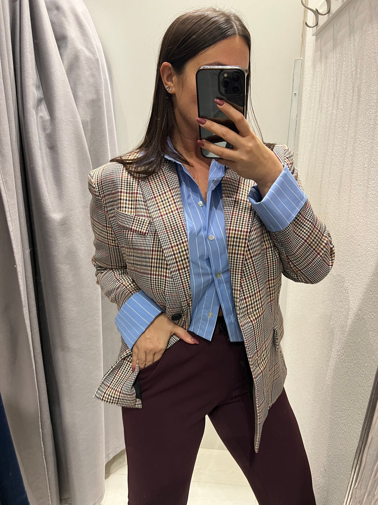 BLK30 HaveOne•Giacca micropaillettes inserto camicia