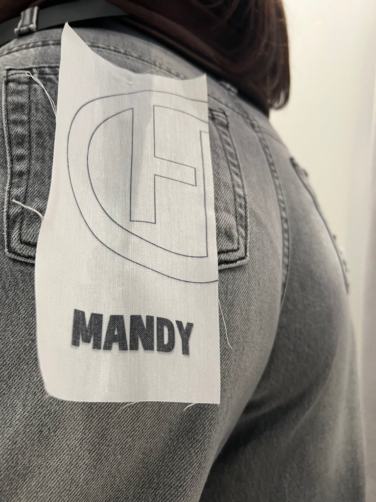 HaveOne•Jeans Mandy grigio slavato con rotture
