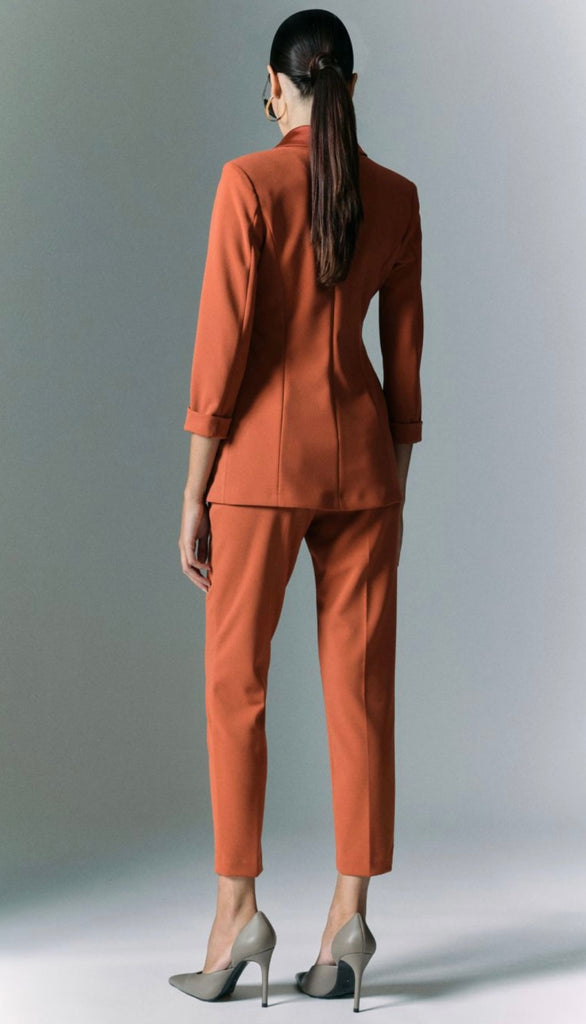 IMPERIAL•Pantalone con fascia in raso in vita•Zucca