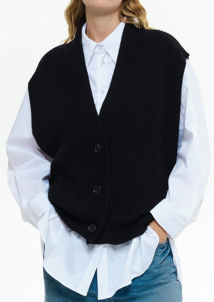 LUMINA•Gilet in maglia bottoni neri•Più colori