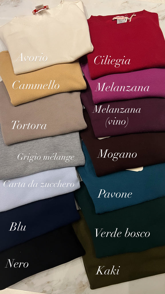 KONTATTO•Maglioncino crop manica lunga•Più colori