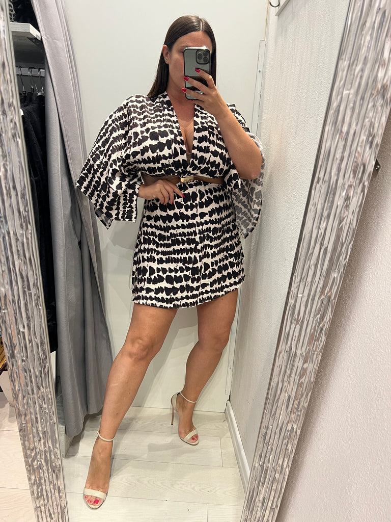 🚨HaveOne•Abitino cut-out stampa simil animalier