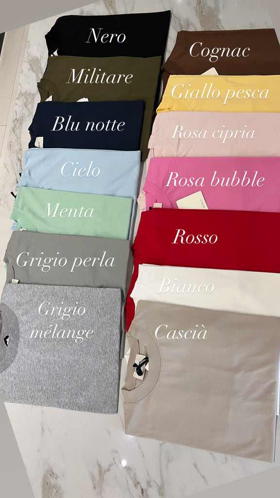 EVER ViCOLO•T-shirt over in cotone•Più colori
