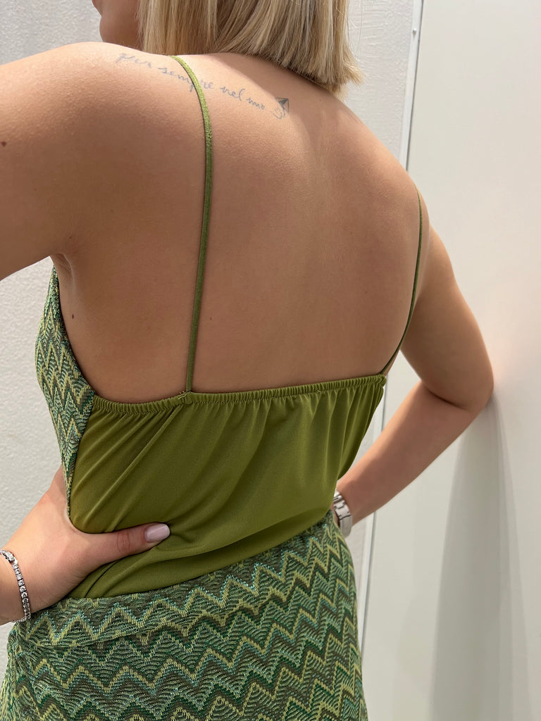 HaveOne•Body zig-zag verde lurex