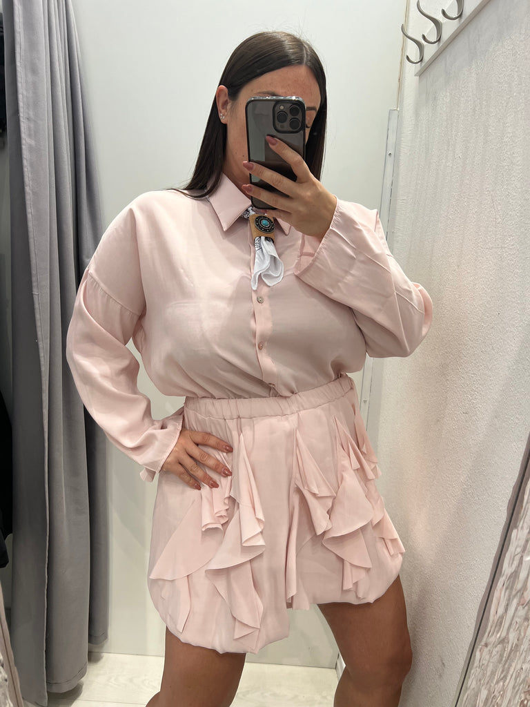 MSS💥HaveOne•Camicia rosa con bandana