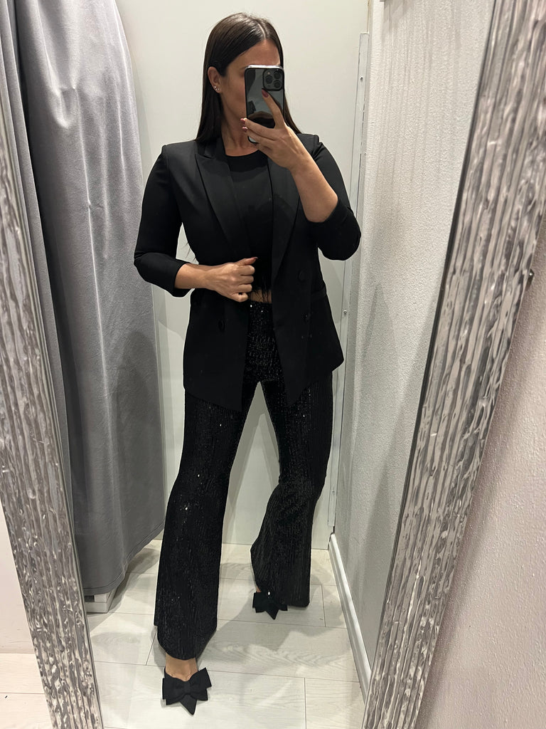 ViCOLO•Pantalone leggings zampa paillettes