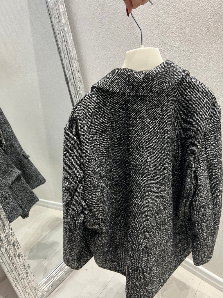 HaveOne•Giacca over revers perline
