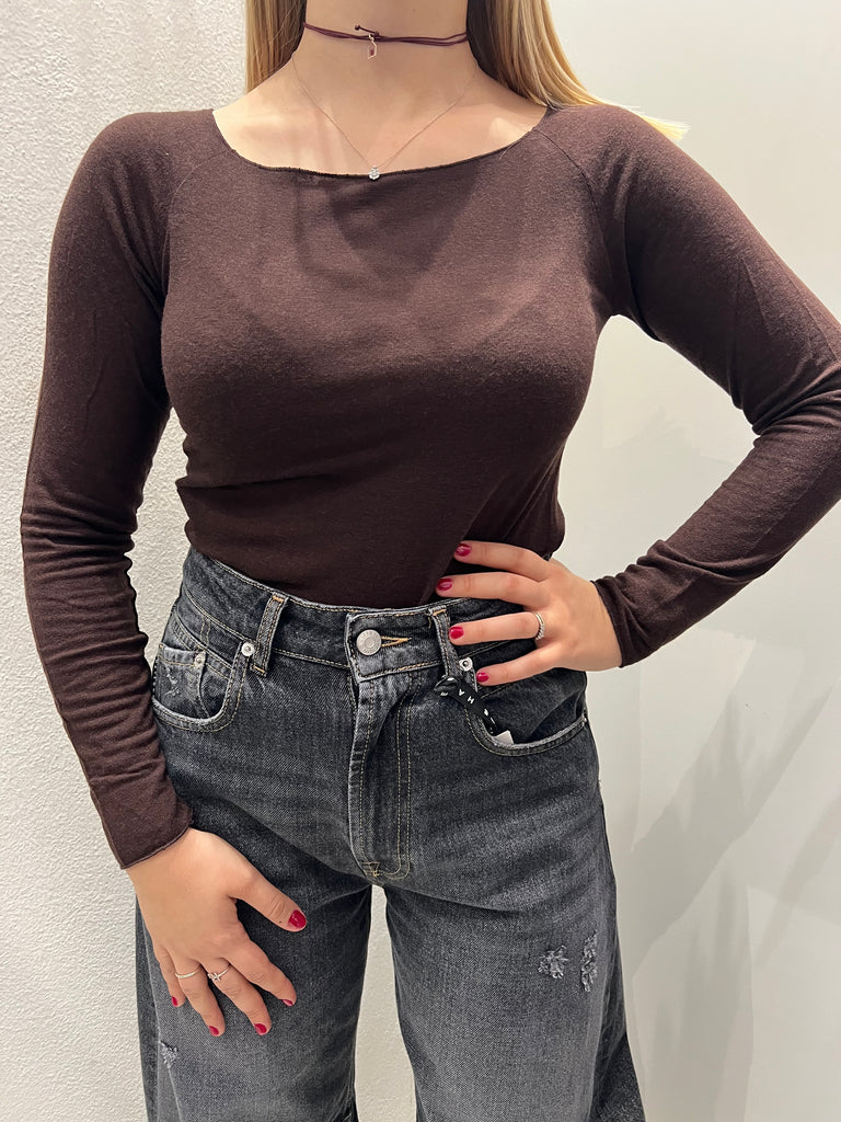 KONTATTO•Maglia lanetta scollo barchetta•Più colori
