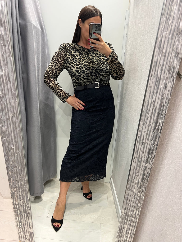 HaveOne•Gonna in pizzo con cintura